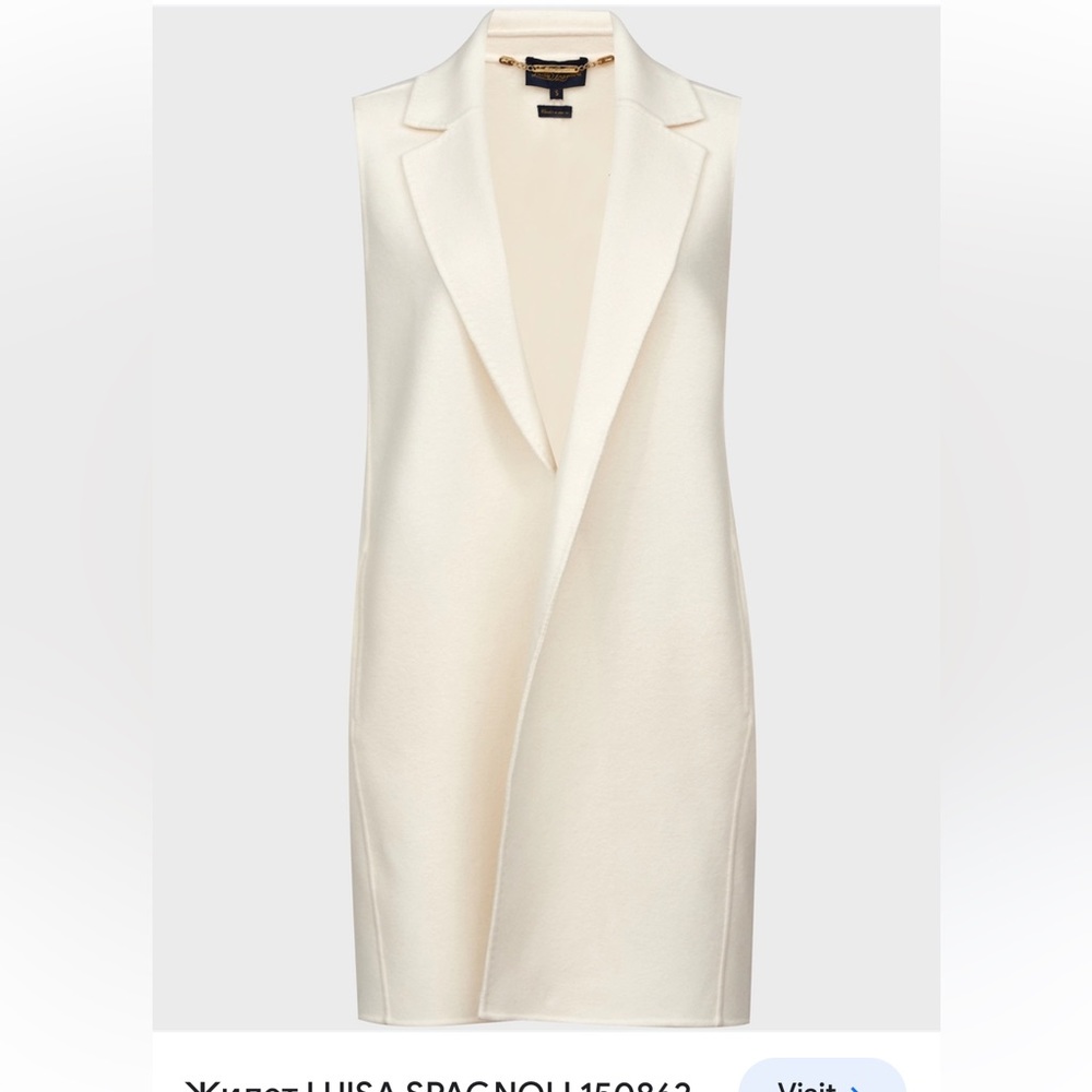 Luisa Spagnoli sleeveless wool white jacket